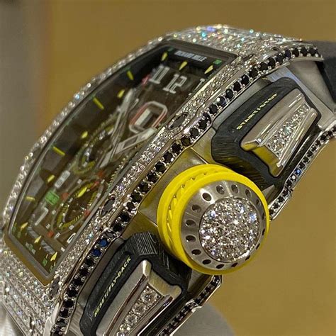 richard mille rm11-03 white gold full set diamond|RM 11.